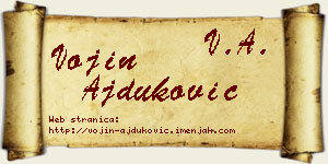 Vojin Ajduković vizit kartica